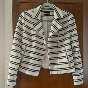 White and blue business jacket